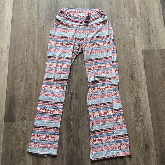Motherhood Maternity Fairisle Sleep Size Small Snowflake Reindeer Pajama Pant - Picture 5 of 5